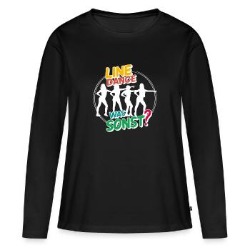 Line dancing for men and women - what else? - Women's Premium Organic Long Sleeve Shirt - black - Front - Julia (174cm)