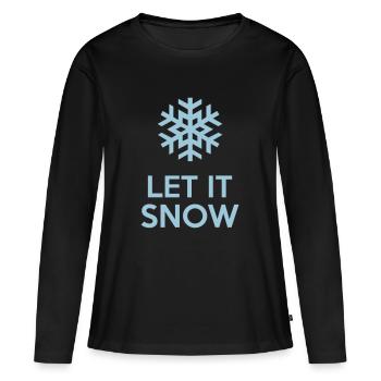 Let It Snow - T-shirt manches longues Premium bio Femme - noir - Devant - Julia (174cm)