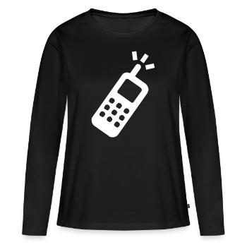 Oldschool mobile phone - Women's Premium Organic Long Sleeve Shirt - black - Front - Julia (174cm)