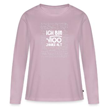 Wurzel 100 Jahre Alt - 10. Geburtstag - Frauen Premium Bio Langarmshirt - Altrosa - Vorne - Julia (174cm)