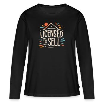 Real estate agent Real estate agent - Women's Premium Organic Long Sleeve Shirt - black - Front - Julia (174cm)