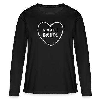 Nichte Patenkind Nichten Lieblingsnichte - Frauen Premium Bio Langarmshirt - Schwarz - Vorne - Julia (174cm)