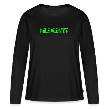 Techno - T-shirt manches longues Premium bio Femme - noir - Devant - Julia (174cm)