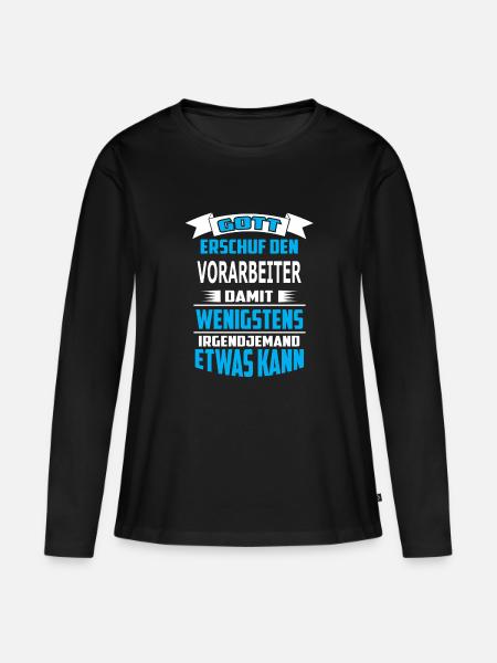 VORARBEITER - Frauen Premium Bio Langarmshirt - Schwarz