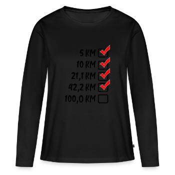 Ultramarathon Run - Women's Premium Organic Long Sleeve Shirt - black - Front - Julia (174cm)