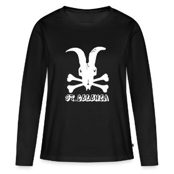 St. Colonia - T-shirt manches longues Premium bio Femme - noir - Devant - Julia (174cm)