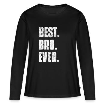 Frère - Meilleur frère - T-shirt manches longues Premium bio Femme - noir - Devant - Julia (174cm)
