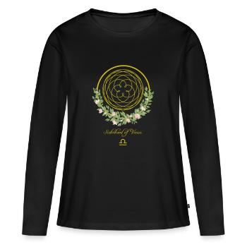 SISTERHOOD OF VENUS - Zodiac sign Libra - Women's Premium Organic Long Sleeve Shirt - black - Front - Julia (174cm)