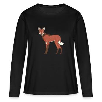 Maned Wolf - Women's Premium Organic Long Sleeve Shirt - black - Front - Julia (174cm)