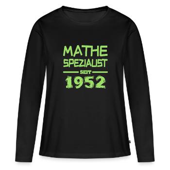 1952 - Frauen Premium Bio Langarmshirt - Schwarz - Vorne - Julia (174cm)