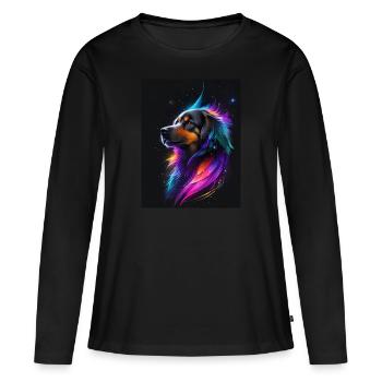 Dog Galaxy - Women's Premium Organic Long Sleeve Shirt - black - Front - Julia (174cm)