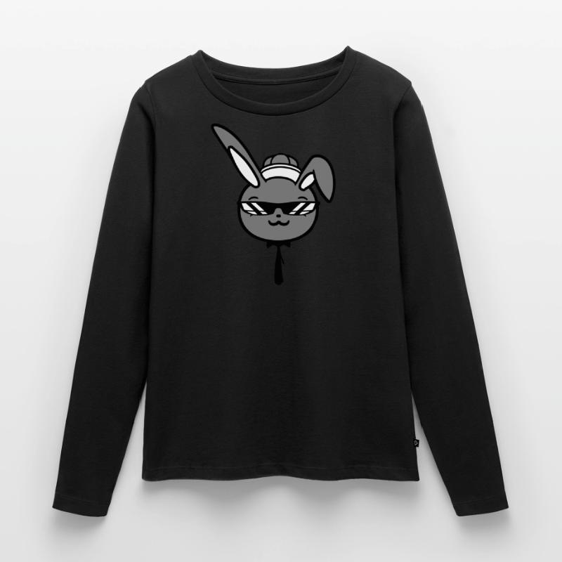 Lunettes de soleil lapin Cappy cravate Cool Hat Comic T-shirt manches longues Premium bio Femme