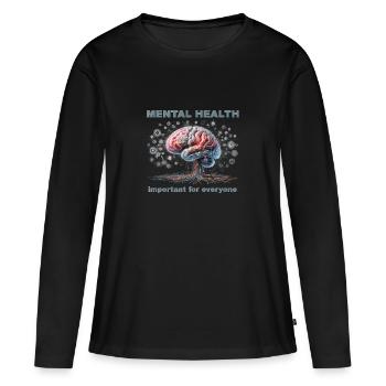 À tes souhaits - T-shirt manches longues Premium bio Femme - noir - Devant - Julia (174cm)