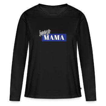 Jungs Mama Mutter Eines Jungen Sohn Muttertag Mami - Frauen Premium Bio Langarmshirt - Schwarz - Vorne - Julia (174cm)