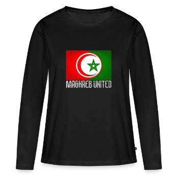 Maghreb staaten - Frauen Premium Bio Langarmshirt - Schwarz - Vorne - Julia (174cm)