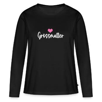 Grossmutter Geburtstag Weihnachten Großmutter Oma - Frauen Premium Bio Langarmshirt - Schwarz - Vorne - Julia (174cm)
