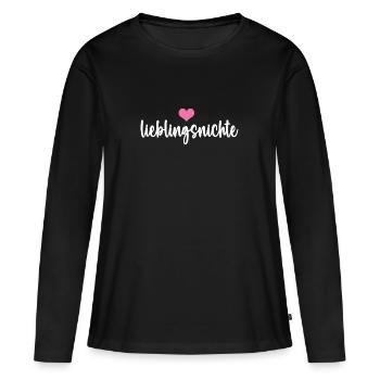 Lieblings Nichte Beste Nichten Lieblingsnichte - Frauen Premium Bio Langarmshirt - Schwarz - Vorne - Julia (174cm)