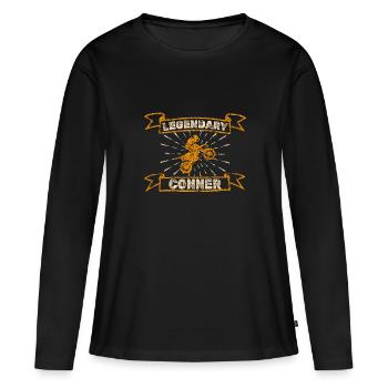 Motocross Conner - T-shirt manches longues Premium bio Femme - noir - Devant - Julia (174cm)