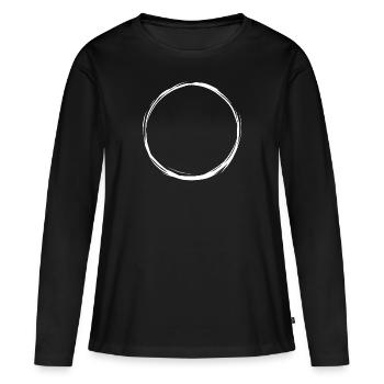 cercle - T-shirt manches longues Premium bio Femme - noir - Devant - Julia (174cm)