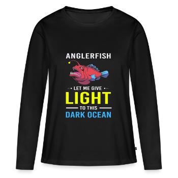 Frogfish - Women's Premium Organic Long Sleeve Shirt - black - Front - Julia (174cm)