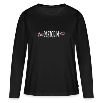 Pastorin Pastor Frau Pfarrerin Vikarin Theologin - Frauen Premium Bio Langarmshirt - Schwarz - Vorne - Julia (174cm)