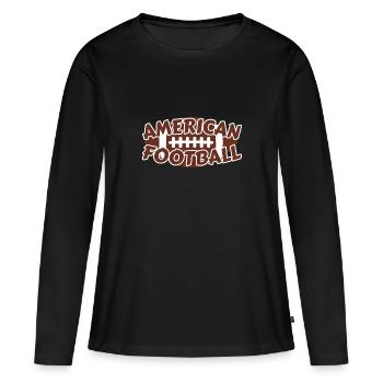Football américain - T-shirt manches longues Premium bio Femme - noir - Devant - Julia (174cm)