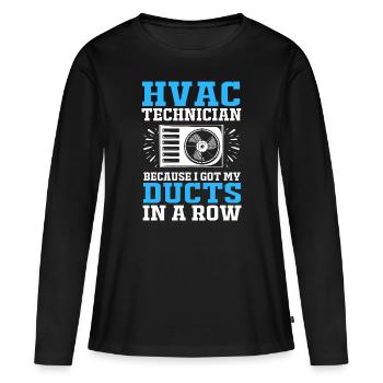 Air Conditioning Technician Technician Refrigeration Technician Heating - Women's Premium Organic Long Sleeve Shirt - black - Front - Julia (174cm)
