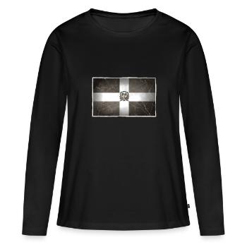 République dominicaine - T-shirt manches longues Premium bio Femme - noir - Devant - Julia (174cm)