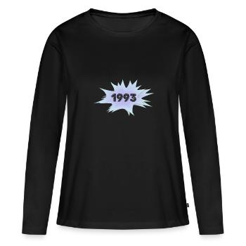 Comic Sprechblase 1993 - Frauen Premium Bio Langarmshirt - Schwarz - Vorne - Julia (174cm)