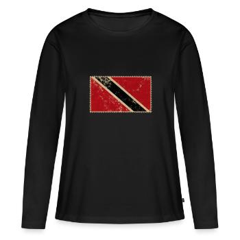 Trinité-et-Tobago - T-shirt manches longues Premium bio Femme - noir - Devant - Julia (174cm)