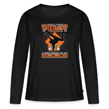 Idée cadeau breakdance breakdancer breakdance - T-shirt manches longues Premium bio Femme - noir - Devant - Julia (174cm)