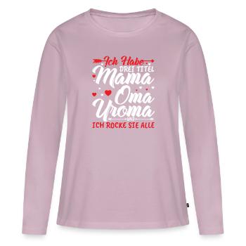Urgroßmutter Uroma Geschenkidee - Frauen Premium Bio Langarmshirt - Altrosa - Vorne - Julia (174cm)