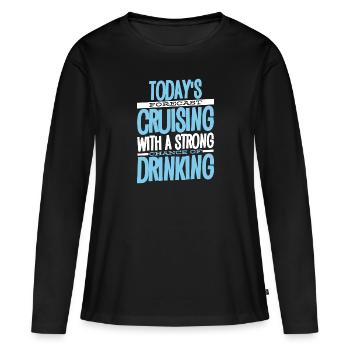 Croisières de croisière Voyage de croisière - T-shirt manches longues Premium bio Femme - noir - Devant - Julia (174cm)