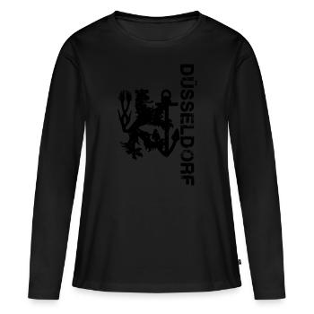Dusseldorf - Women's Premium Organic Long Sleeve Shirt - black - Front - Julia (174cm)