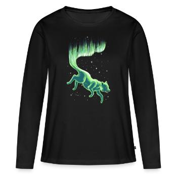 Arctic fox fox aurora - Women's Premium Organic Long Sleeve Shirt - black - Front - Julia (174cm)
