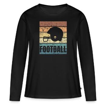 Équipe de football américain Passion Crunge - T-shirt manches longues Premium bio Femme - noir - Devant - Julia (174cm)