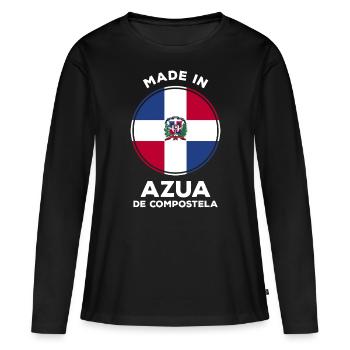République dominicaine - T-shirt manches longues Premium bio Femme - noir - Devant - Julia (174cm)