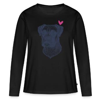 Boxer – strong, loyal & always in a good mood - Women's Premium Organic Long Sleeve Shirt - black - Front - Julia (174cm)