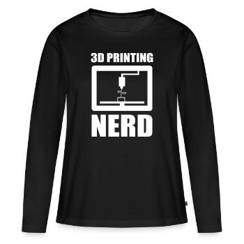 3D Nerd 3D Printing Nerd 3D Drucker Sprüche - Frauen Premium Bio Langarmshirt - Schwarz - Vorne - Julia (174cm)