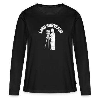 Land Surveying Land Surveyor Topographer And - Women's Premium Organic Long Sleeve Shirt - black - Front - Julia (174cm)