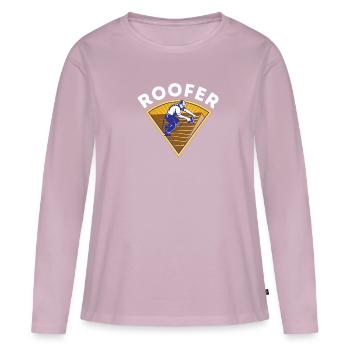 Roofer Roofing Contractor Construction Worker - Frauen Premium Bio Langarmshirt - Altrosa - Vorne - Julia (174cm)