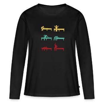 Billard Cue Sports Et Snooker Tournoi - T-shirt manches longues Premium bio Femme - noir - Devant - Julia (174cm)