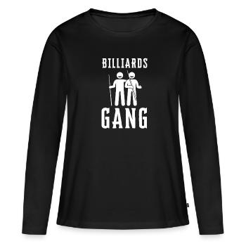 Billard Cue Sports Et Snooker Tournoi - T-shirt manches longues Premium bio Femme - noir - Devant - Julia (174cm)