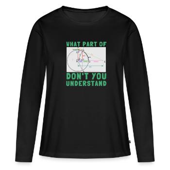 Billard Cue Sports Et Snooker Tournoi - T-shirt manches longues Premium bio Femme - noir - Devant - Julia (174cm)