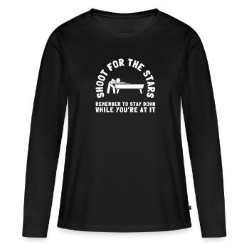Billard Cue Sports Et Snooker Tournoi - T-shirt manches longues Premium bio Femme - noir - Devant - Julia (174cm)