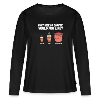 Verre de vitrier ajusteur et vitre de sertisseur de verre - T-shirt manches longues Premium bio Femme - noir - Devant - Julia (174cm)