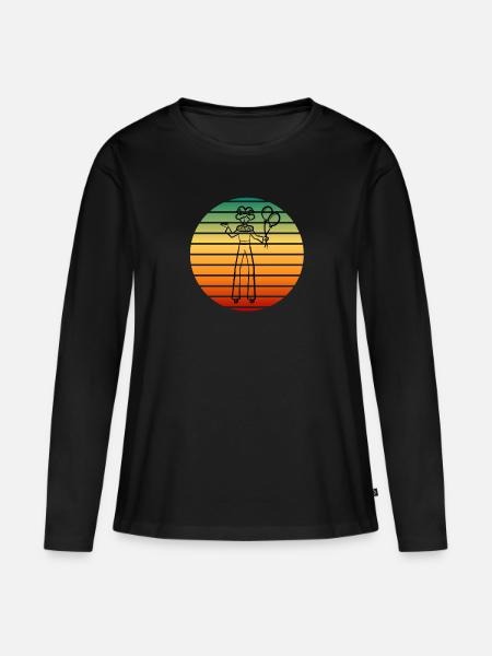 Stilt Carnival Walk On Stilts Day Stiltwalker - Frauen Premium Bio Langarmshirt - Schwarz