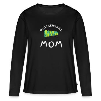 Vibraphone Maman Marimba Ninja Et Maillet - T-shirt manches longues Premium bio Femme - noir - Devant - Julia (174cm)