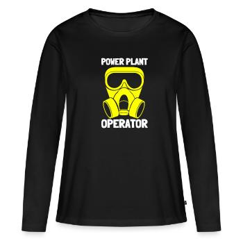 Thème génie nucléaire de la fission de l’uranium - T-shirt manches longues Premium bio Femme - noir - Devant - Julia (174cm)