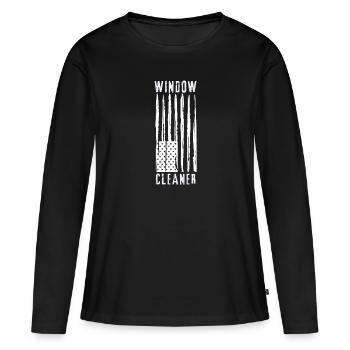 Window Cleaner Services Car Window Cleaning Window - Women's Premium Organic Long Sleeve Shirt - black - Front - Julia (174cm)